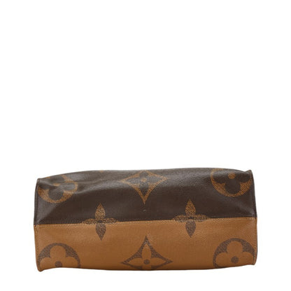 Louis Vuitton Monogram Giant Reverse On The Go Mm Handbag Shoulder Bag M45321 Brown Pvc Leather