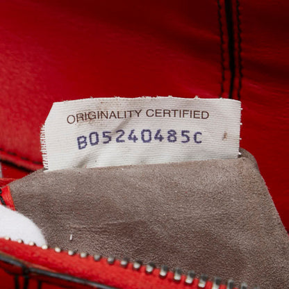 Bottega Veneta Intrecciato Handbag Red Leather