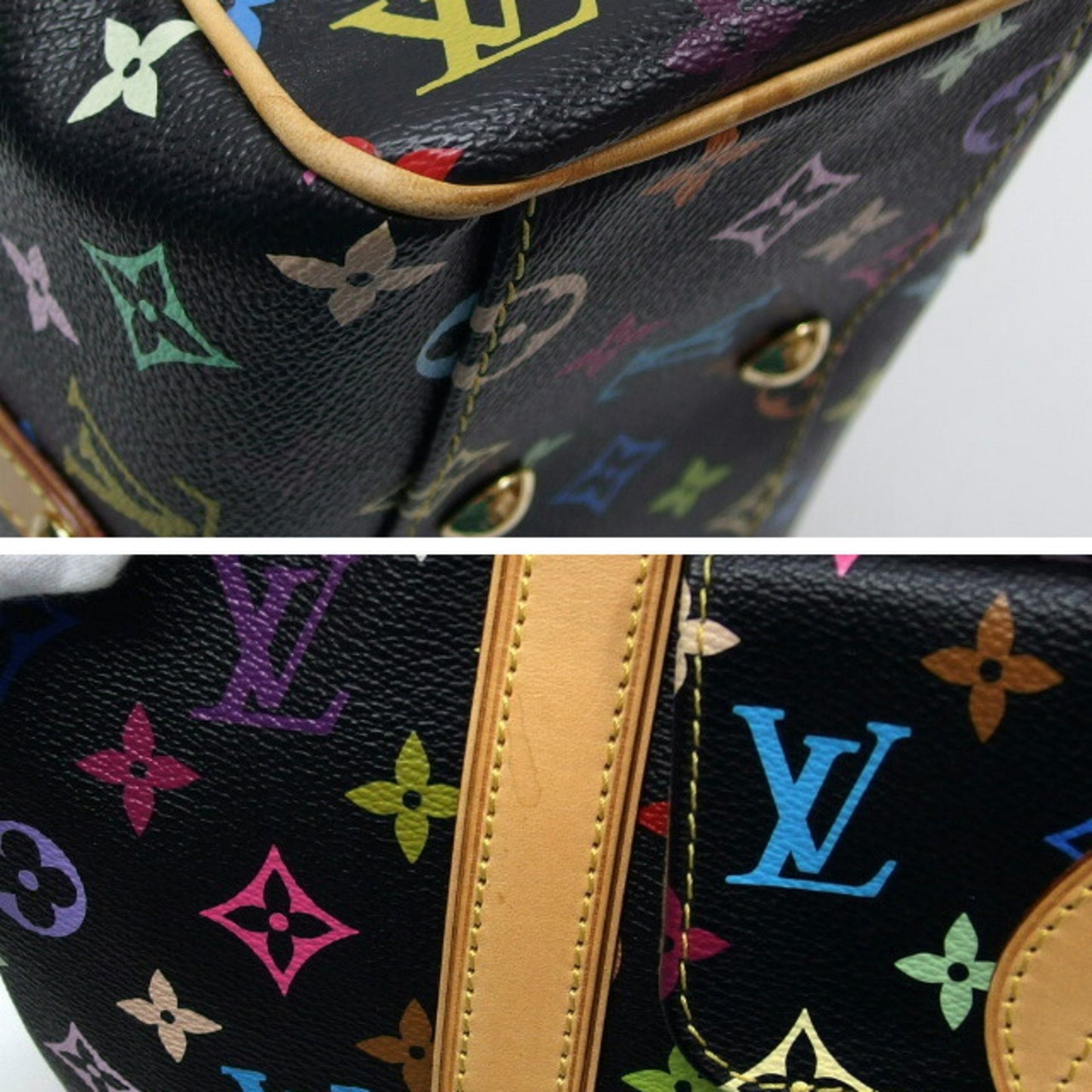 Louis Vuitton Monogram Multicolore Aurelia Mm Tote Bag Black