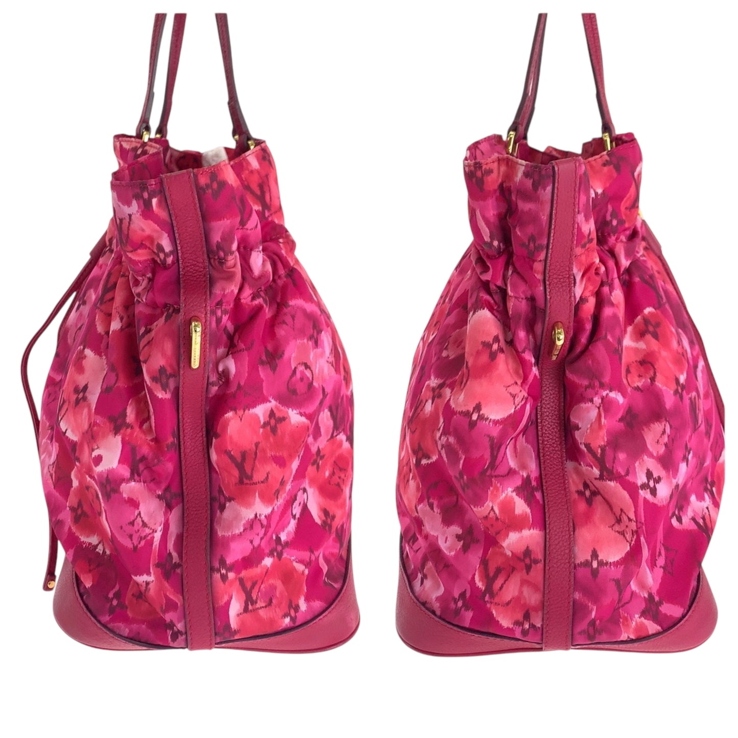 Louis Vuitton Ikat Flower Noefull Mm Rose Indigo Pink With Gold Hardware