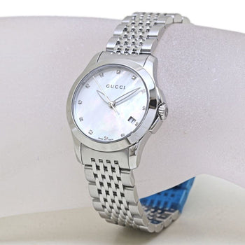 Gucci G-Timeless 12P Diamond Shell Watch