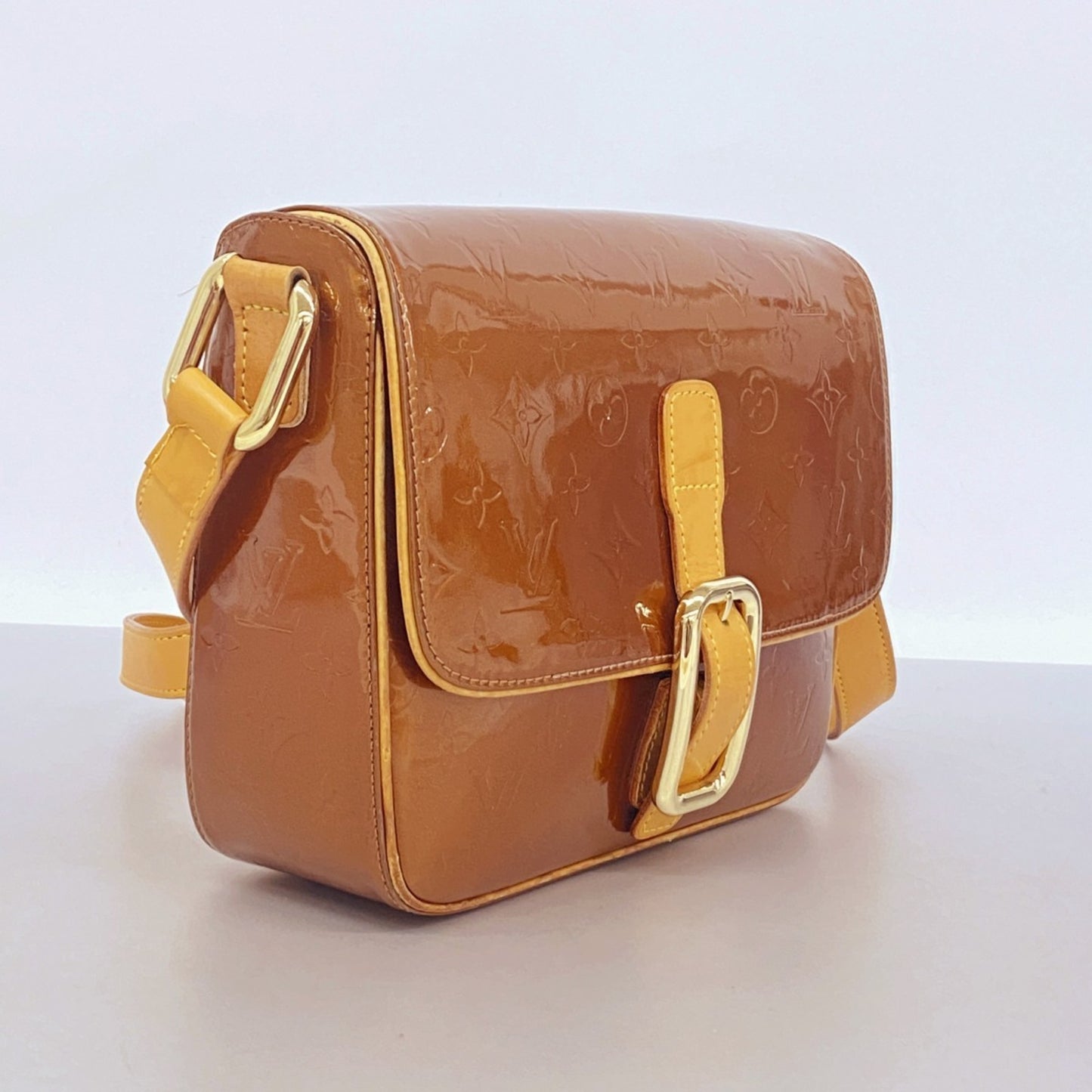 Louis Vuitton Vernis Christie Gm Shoulder Bag M91107 Bronze