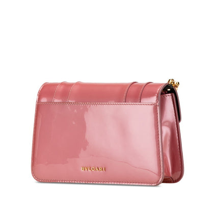 Bvlgari Serpenti Forever Chain Shoulder Bag In Pink Enamel