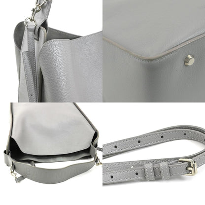 Balenciaga Shoulder Bag North South Leather Grey