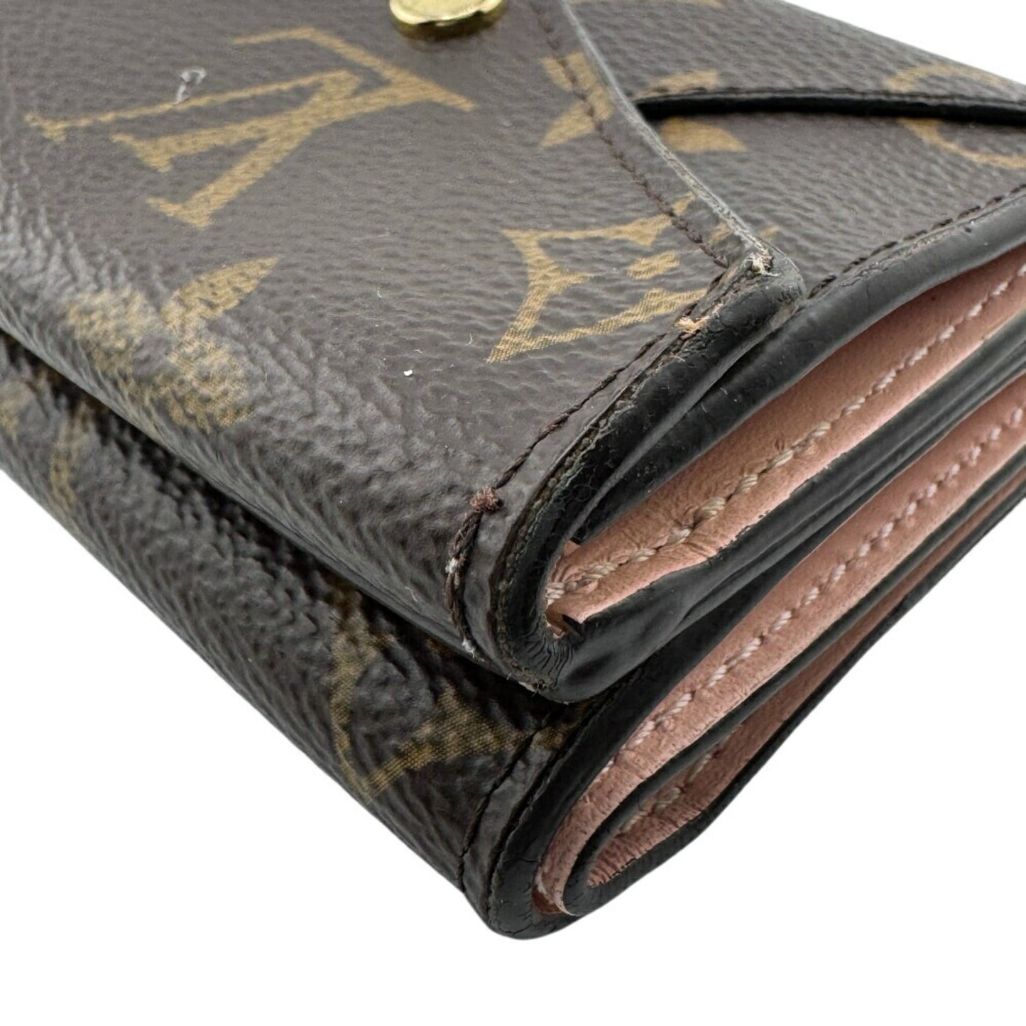 Louis Vuitton M81665 Portefeuille Celeste Compact Wallet Monogram Trifold Brown