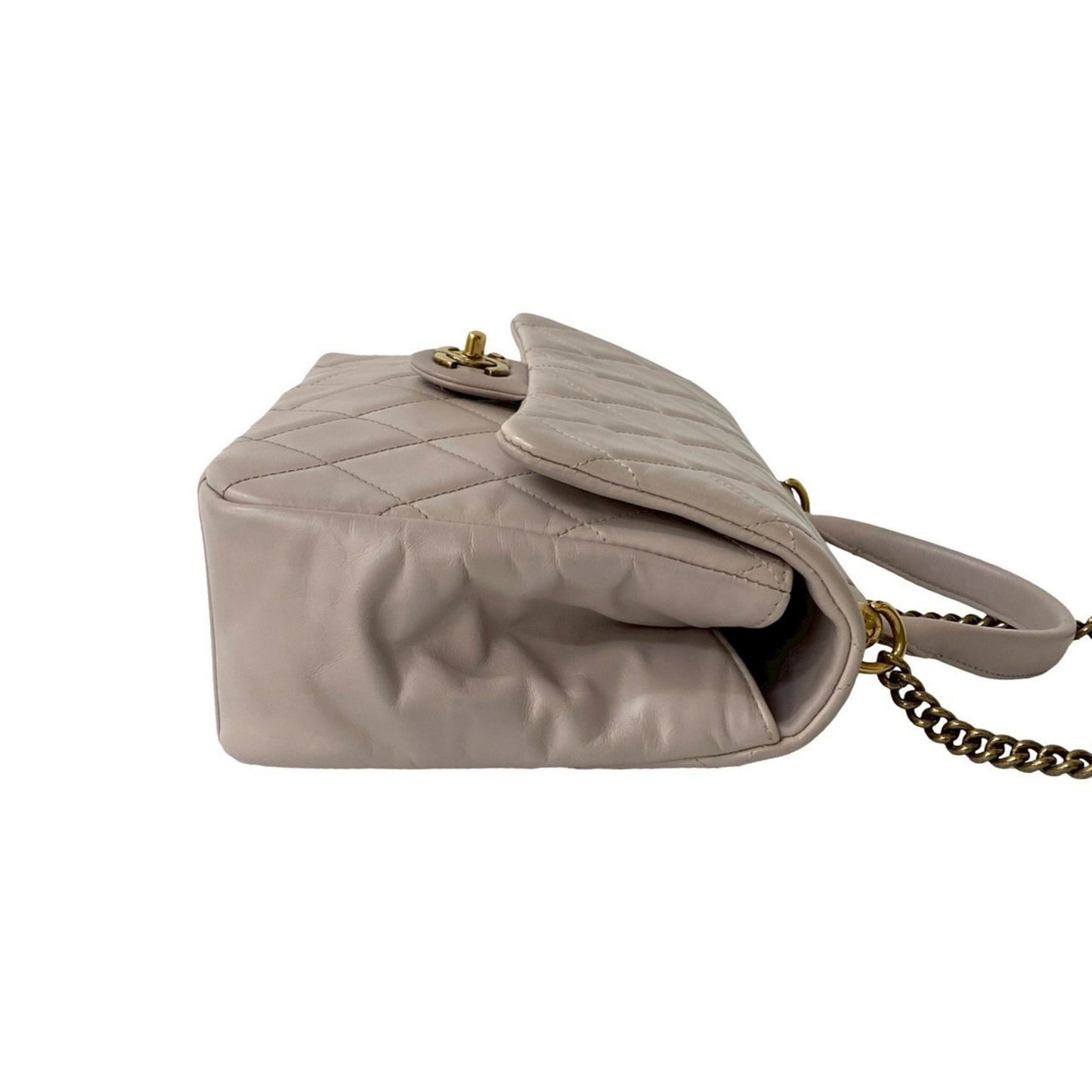 Chanel Matelasse Coco Mark Lambskin Pink Shoulder Bag 07195