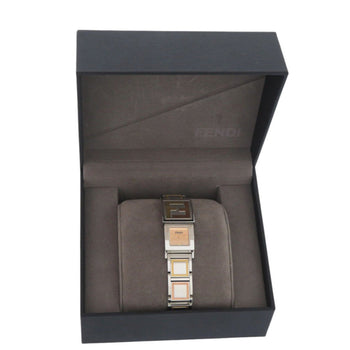 Fendi Secret 2 Time Zone 5500L Stainless Steel Gold Quartz Watch 1915 Fendi