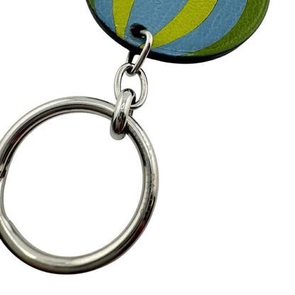 Hermes Balloon Motif Bag Charm Key Ring Holder Wallet Green