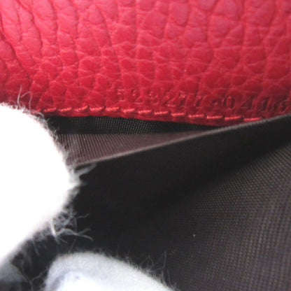 Like New Gucci Gg Marmont 523277 Compact Wallet Leather Red Bi-Fold 0981Gucci