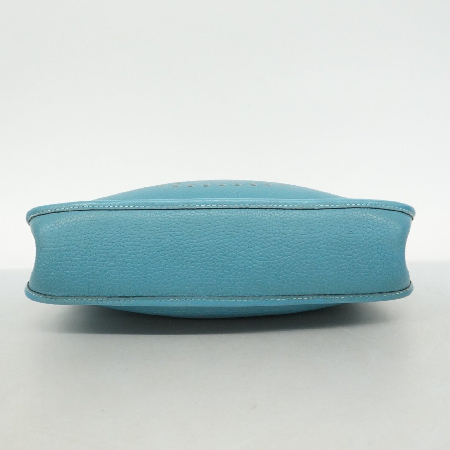 Hermes Herms Evelyn Pm 1 Shoulder Bag In Taurillon Clemence Blue Jean