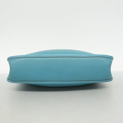 Hermes Herms Evelyn Pm 1 Shoulder Bag In Taurillon Clemence Blue Jean