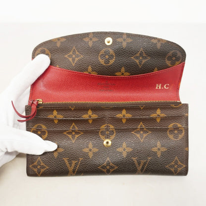 Louis Vuitton Monogram Portefeuille Emilie Long Wallet M60136 Brown Rouge