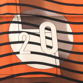 Hermes Carr 90 H20 Silk Scarf Muffler In Orange