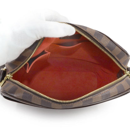 Louis Vuitton Damier Ipanema Gm Shoulder Bag In Ebene Brown