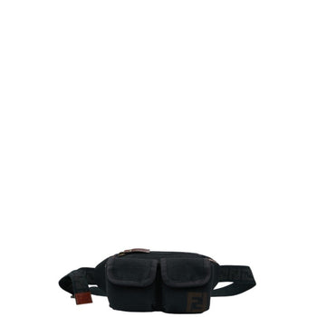 Fendi Zucca Body Bag 7Va149 Black Canvas