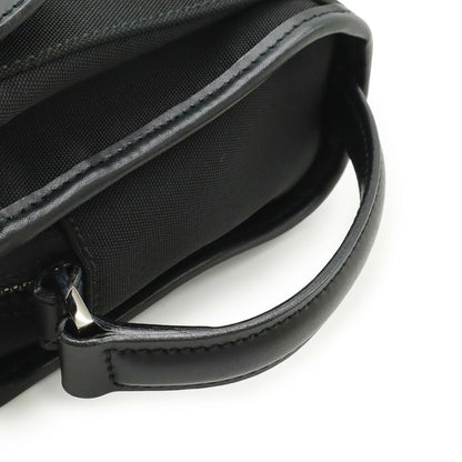 Gucci Gucci Second Bag Clutch Handbag Nylon Canvas Leather Black 108844