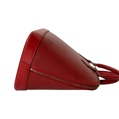 Louis Vuitton Alma Epi Leather Mini Tote Bag In Castilian Red