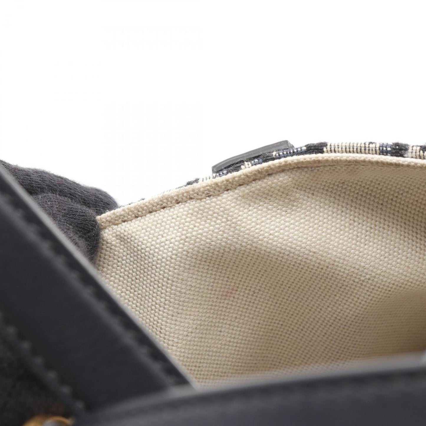 Christian Dior Dior Saddle Bag Mini Oblique Jacquard Handbag Canvas Leather