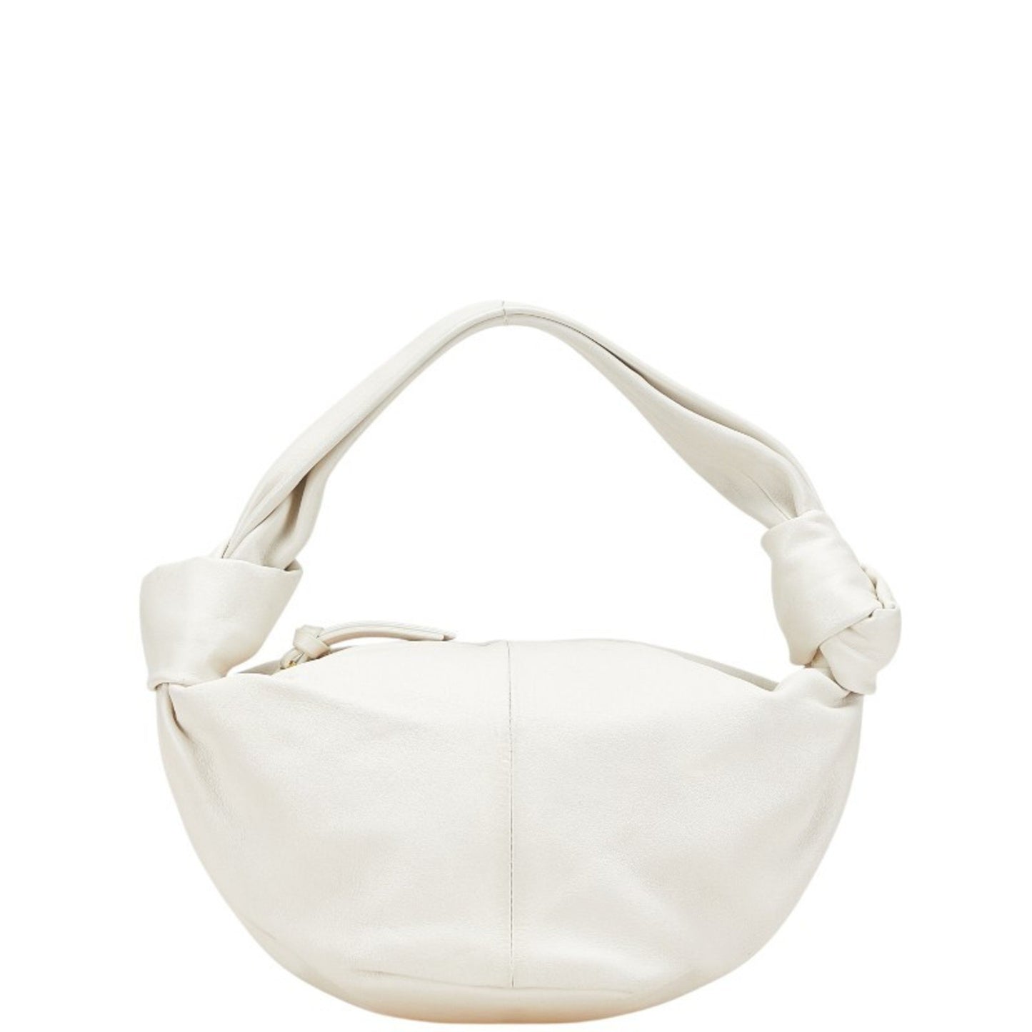 Bottega Veneta Double Knot Handbag In White Leather
