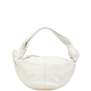 Bottega Veneta Double Knot Handbag In White Leather