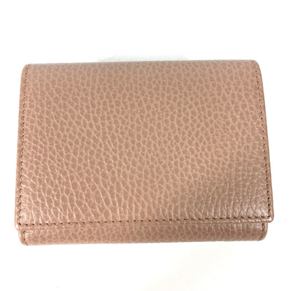 Gucci 474746 Compact Wallet Trifold Wallet Beige