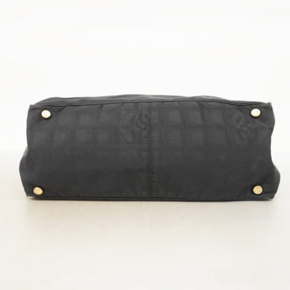 Chanel New Travel Nylon Tote Bag In Black Champagne