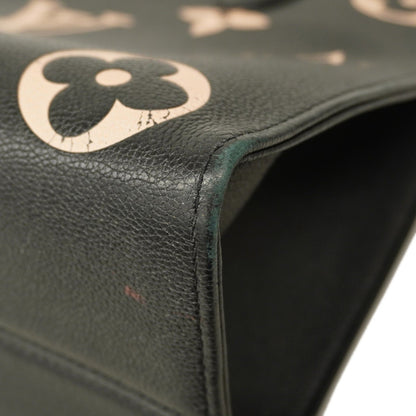 Louis Vuitton Monogram Empreinte Two-Tone On-The-Go Tote Bag M45495 Black/Beige 2-Way
