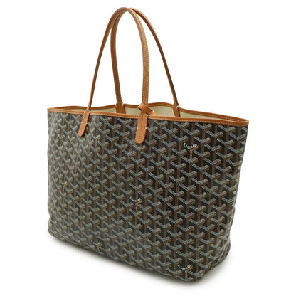 Goyard Saint Louis Pm Tote Bag Shoulder Coated Canvas Leather Black Brown White