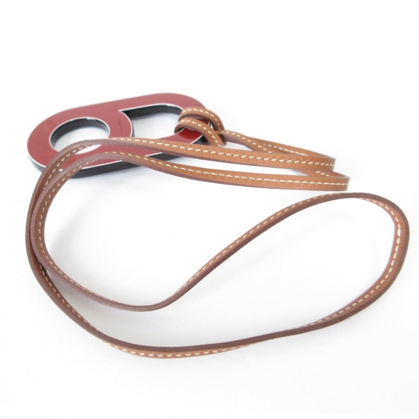 Hermes Variation Pendant Necklace Navy Red