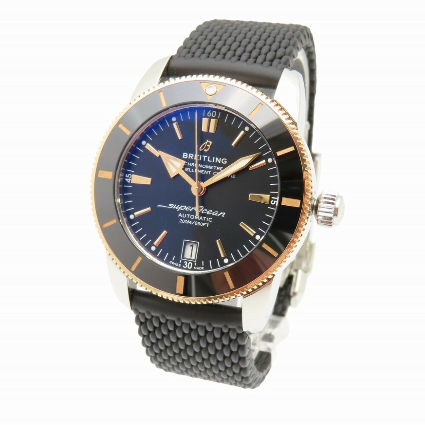 Like New Breitling Superocean Heritage B20 Ub2010 Automatic Watch In Stainless Steel/Rubber