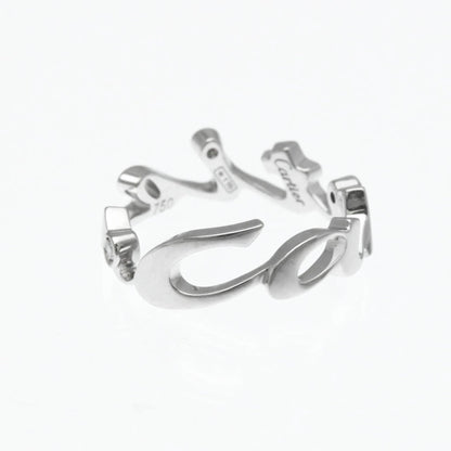 Cartier Signature 3P Diamond Ring White Gold (18K) Fashion Diamond Band Ring Silver