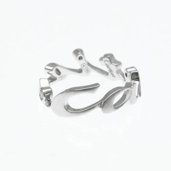 Cartier Signature 3P Diamond Ring White Gold (18K) Fashion Diamond Band Ring Silver