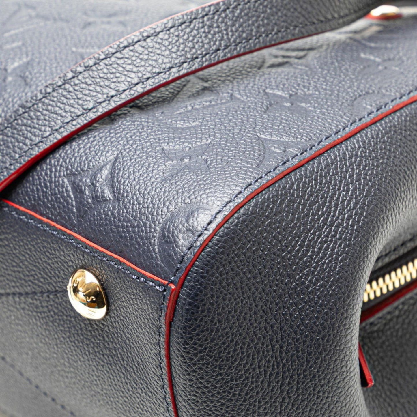 Louis Vuitton Monogram Empreinte Montaigne Bb Shoulder Bag/Handbag 2-Way M42747 Marine Rouge Navy