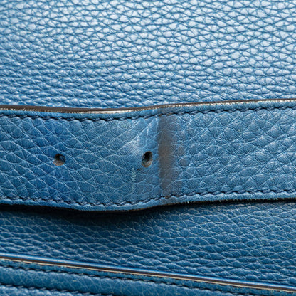 Gucci Interlocking G Shoulder Bag 322056 Blue Leather