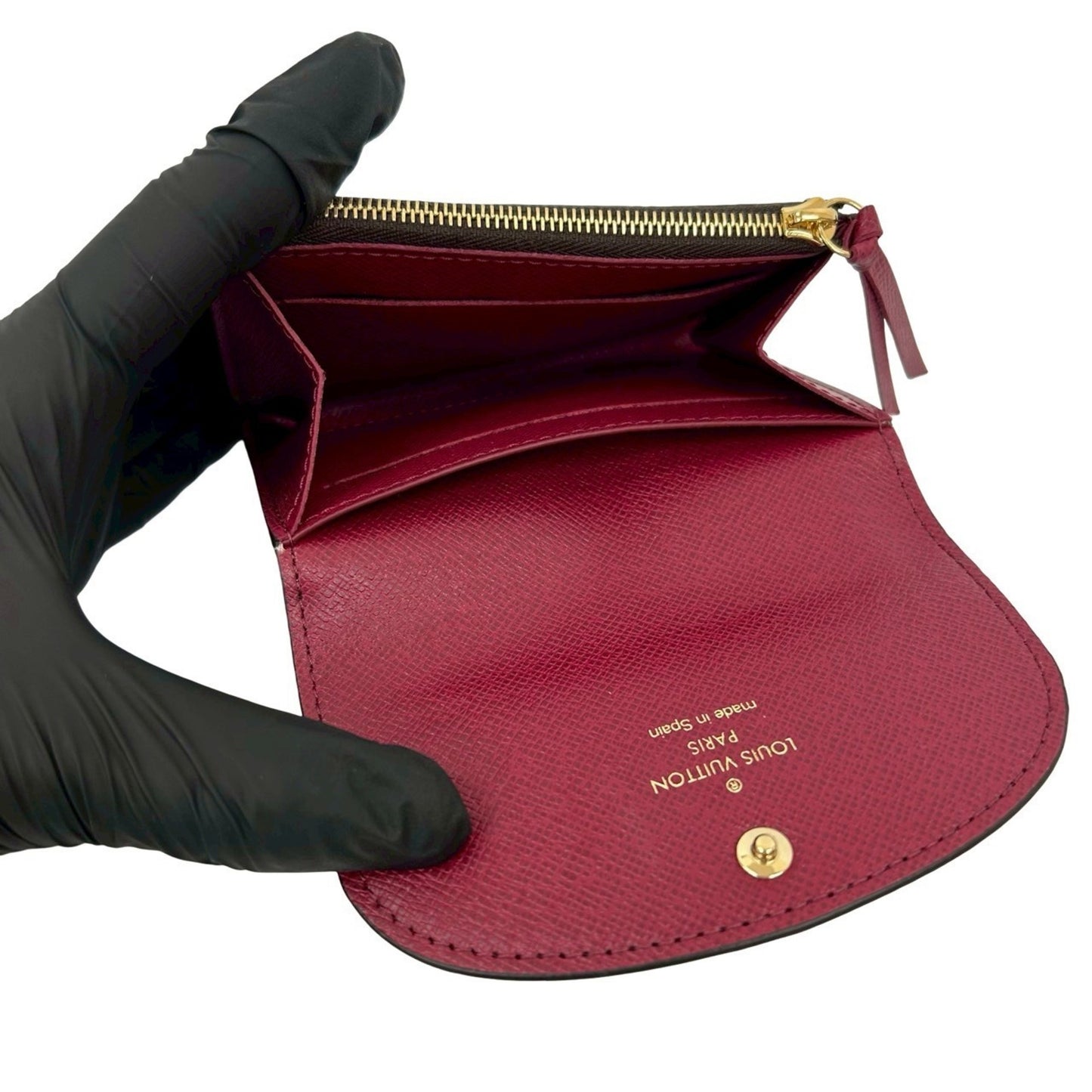 Unused Louis Vuitton Porte Monnaie Rosalie Monogram Leather Coin Case