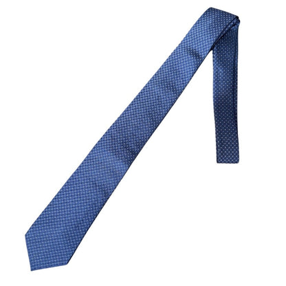 Louis Vuitton Monogram Dot Pattern 100% Silk Tie Navy