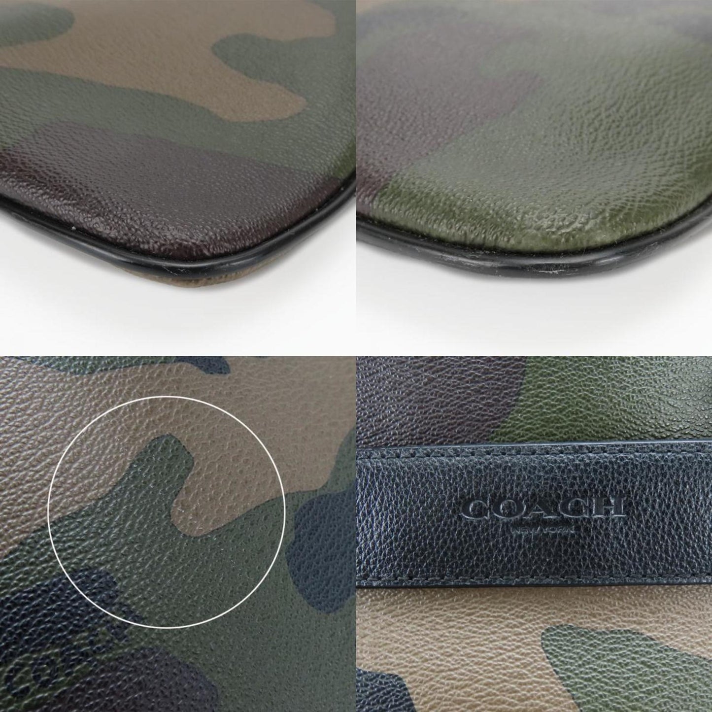 Coach Shoulder Bag F59894 Leather Camouflage