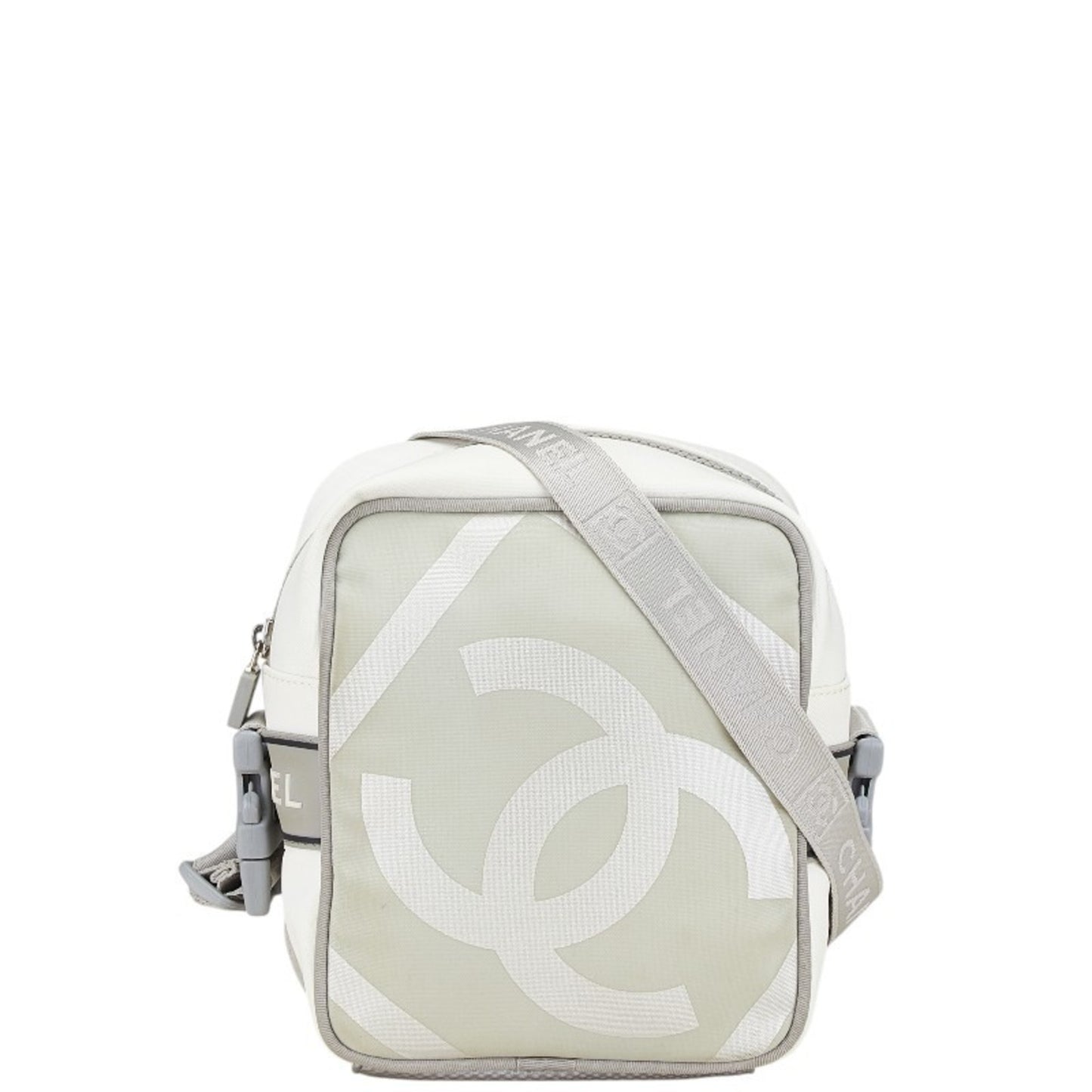 Chanel Sport Line Coco Mark Crossbody Shoulder Bag In White