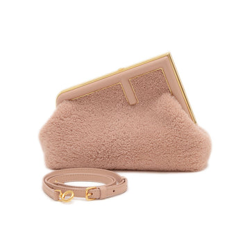 Fendi First Small Shoulder Bag Mouton Pink 8Bp129 Bp
