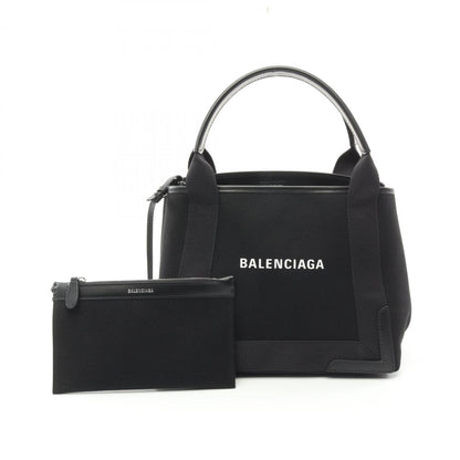 Balenciaga Navy Cabas S Navy Cabas Tote Bag Canvas Leather