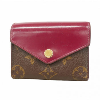 Louis Vuitton Monogram Portefeuille Zoe Tri-Fold Wallet M62932 Brown Fuchsia