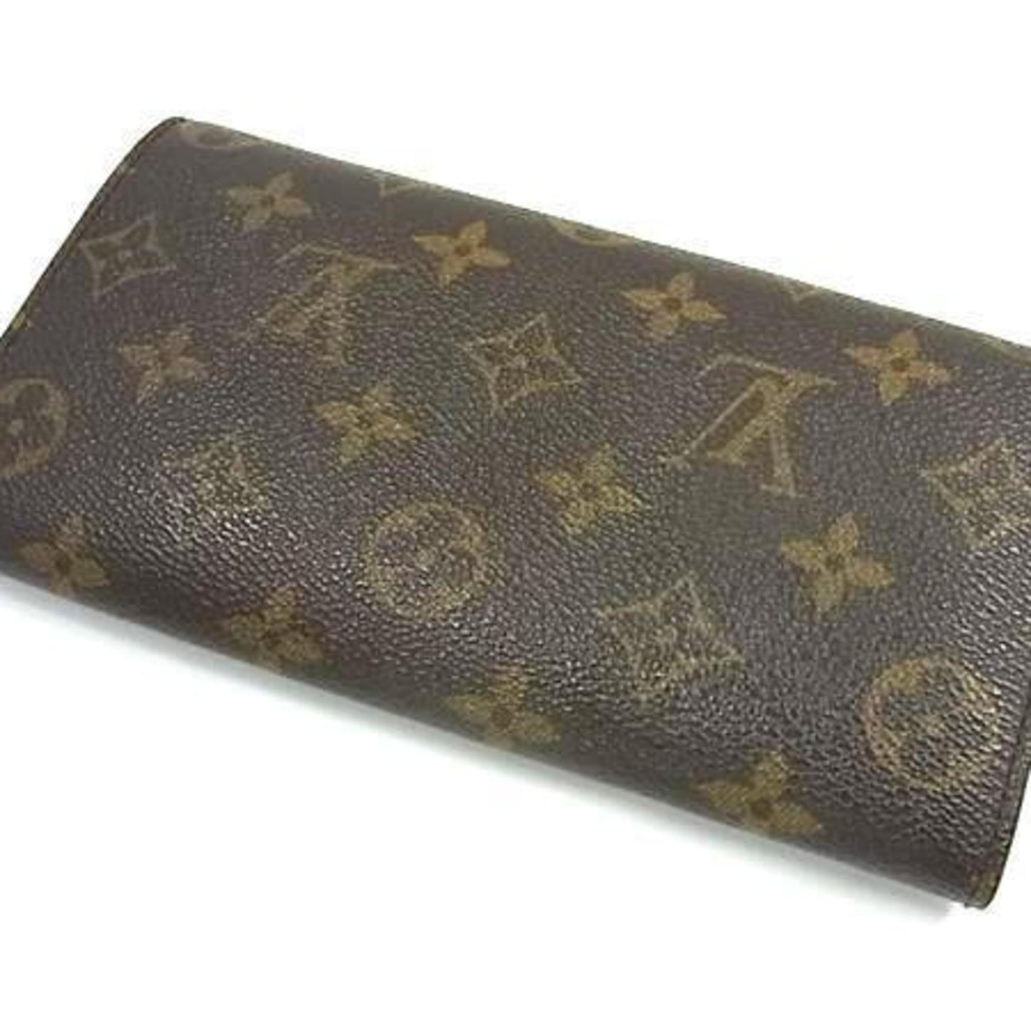 Louis Vuitton Monogram Pochette Porte Monnaie Credit Wallet M61725 Brown Leather Bifold Long