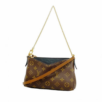 Louis Vuitton Monogram Pallas Clutch Shoulder Bag M41639 Brown