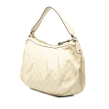 Gucci Guccissima One-Shoulder Bag 232955 Beige Ivory Leather