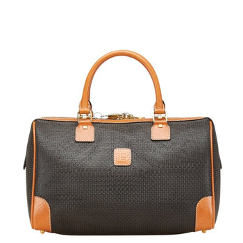 Bally Logo Handbag/Boston Bag In Brown Leather