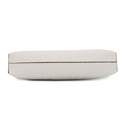 Loewe Clutch Bag Anagram Repeat T Pouch Leather 107.55.K36 White