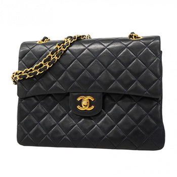 Chanel Matelasse Shoulder Bag In Navy Lambskin