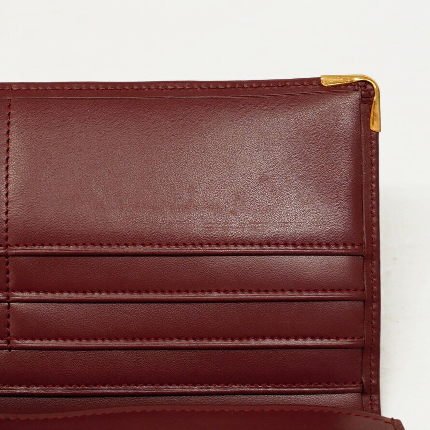 Cartier Must Long Wallet Leather Bordeaux