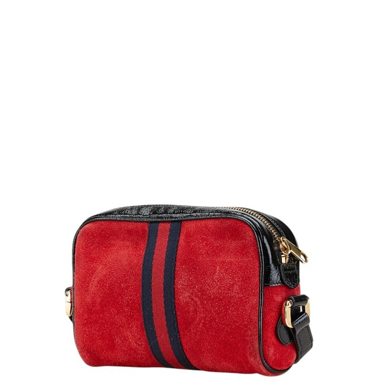 Gucci Sherry Line Crossbody Shoulder Bag 517350 In Red Multicolor Suede