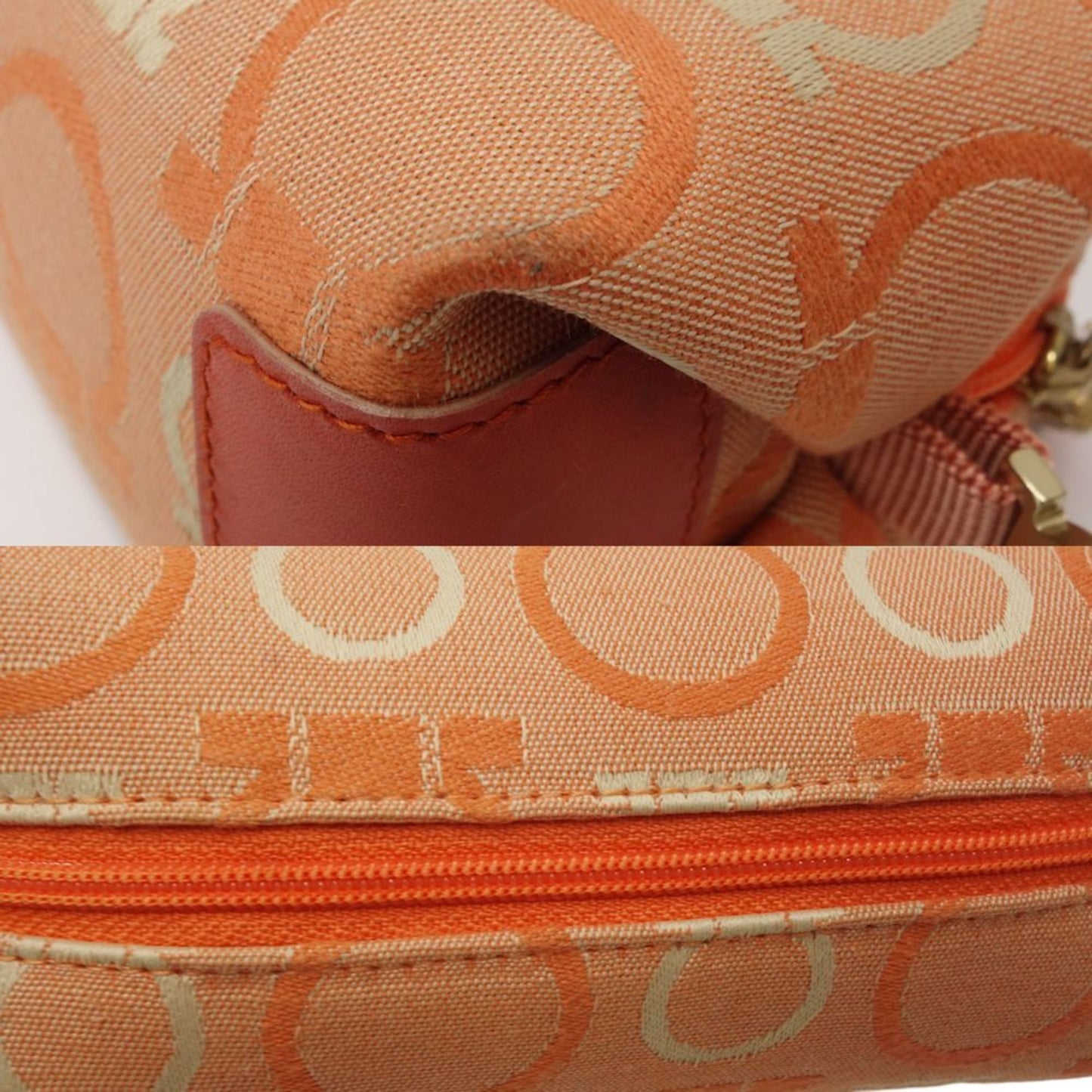 Salvatore Ferragamo Gancini Canvas Orange 180414